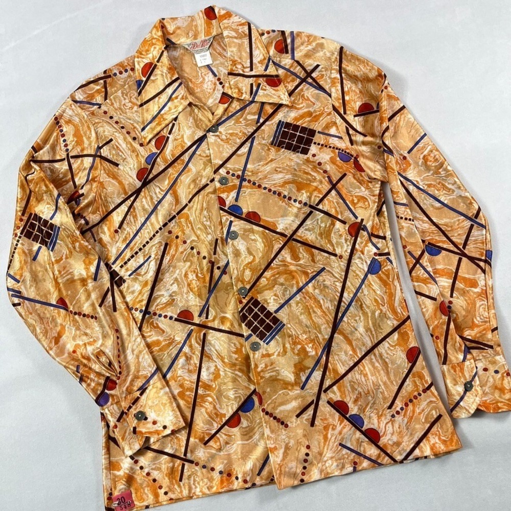 Abstract Patterned Men's Casual Button Down Shirt